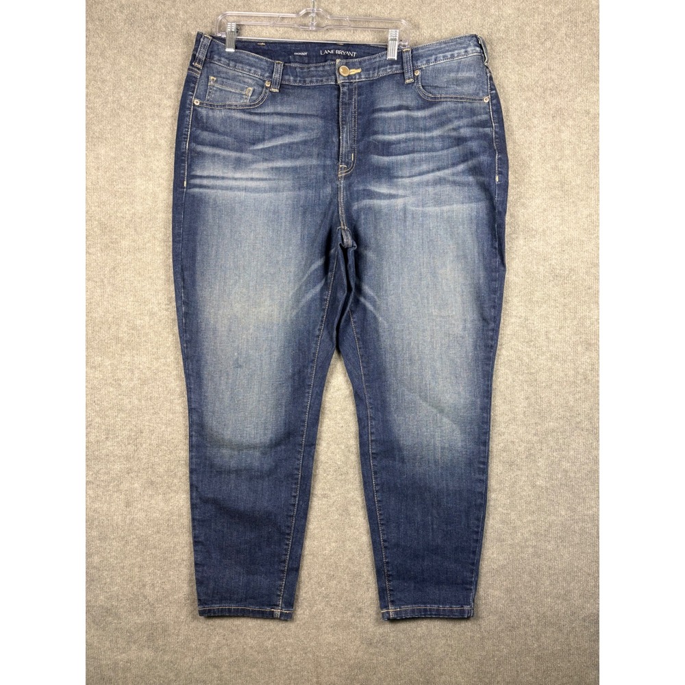 Lane Bryant Skinny Jeans Medium Wash Stretch Denim 22S Blue